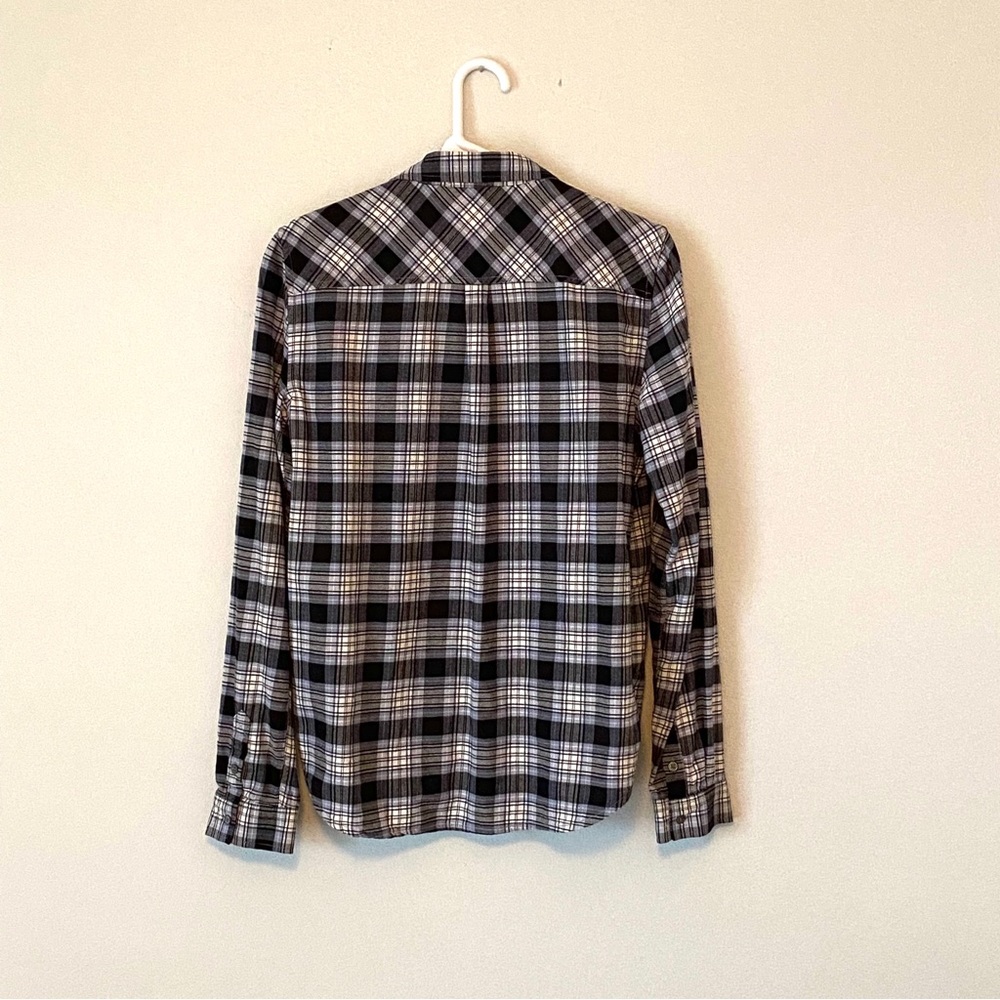 PAIGE Never Worn Plaid Shirt Blouse Size M - Picture 5 of 8